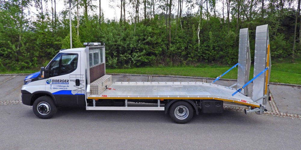 Auffahrrampen 1-teilig in Fahrstellung