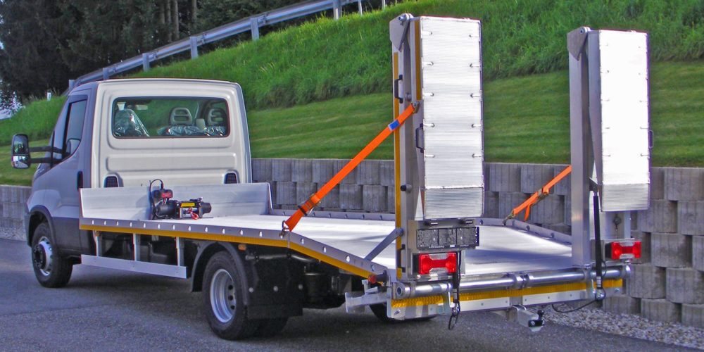 Auffahrrampen 2-teilig in Fahrstellung